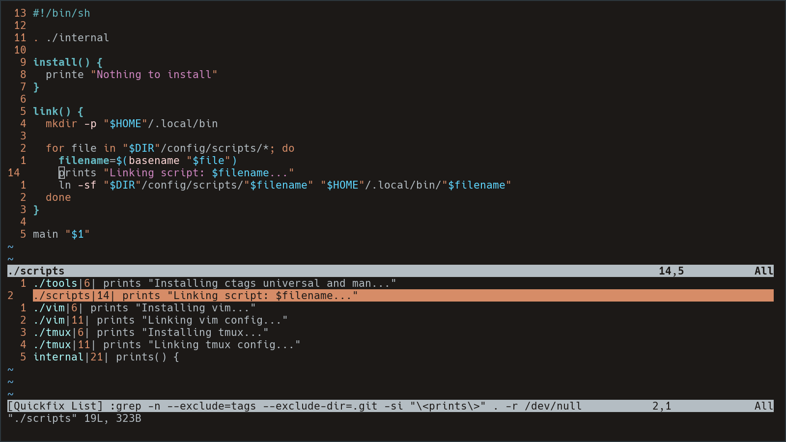 Vim quickfix