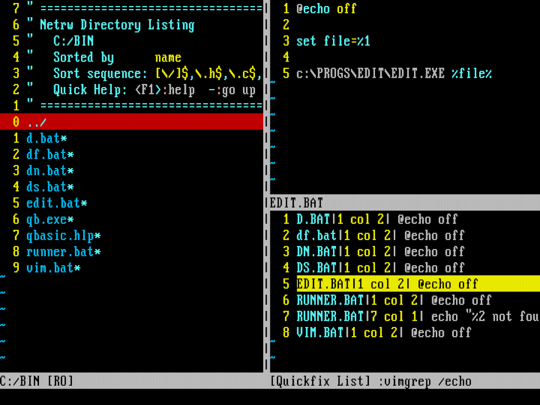 Vim in DOS